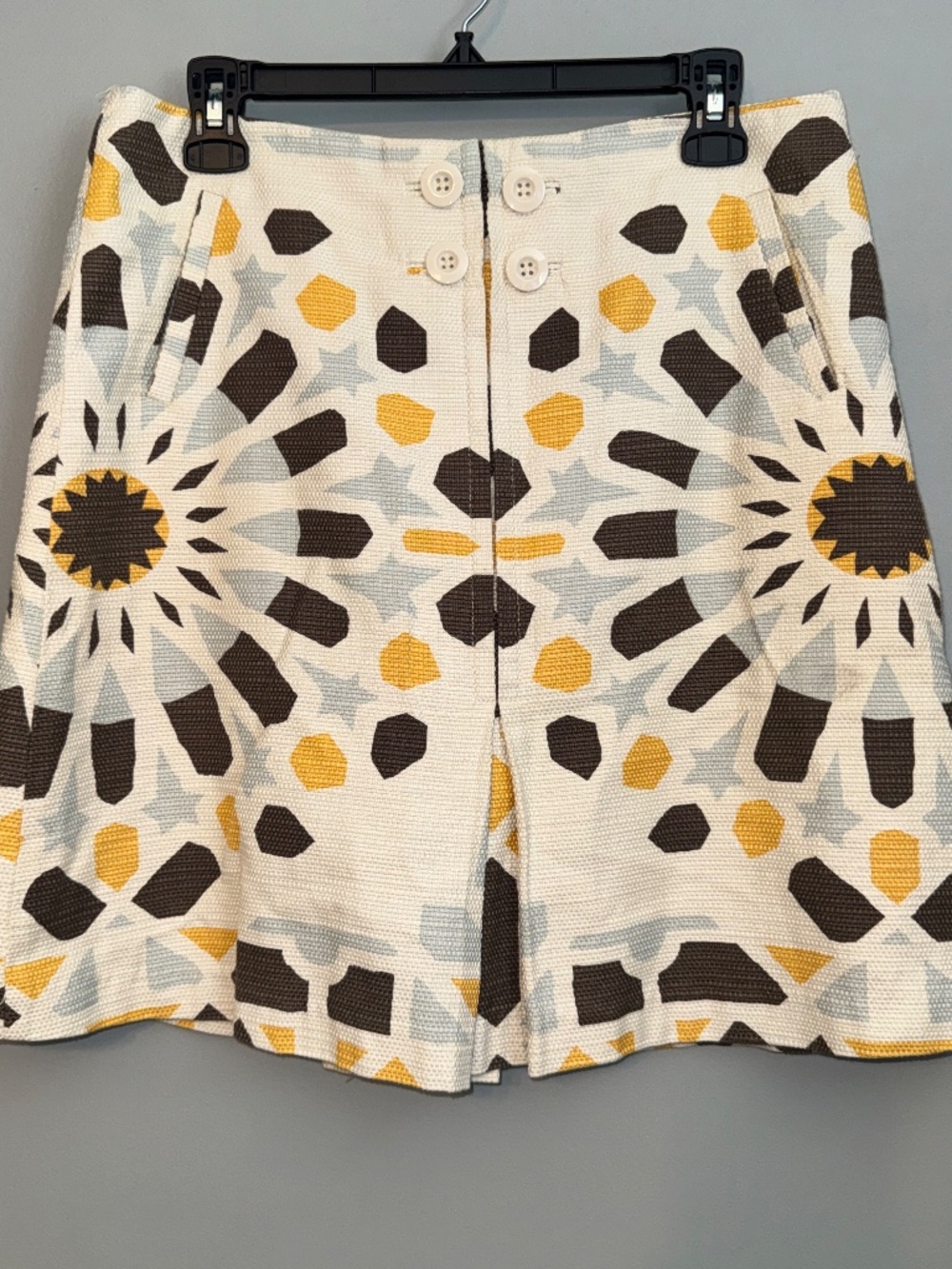 Anthropologie Elevenses Isabella Royal Alhambra Print A-Line Skirt Size 10